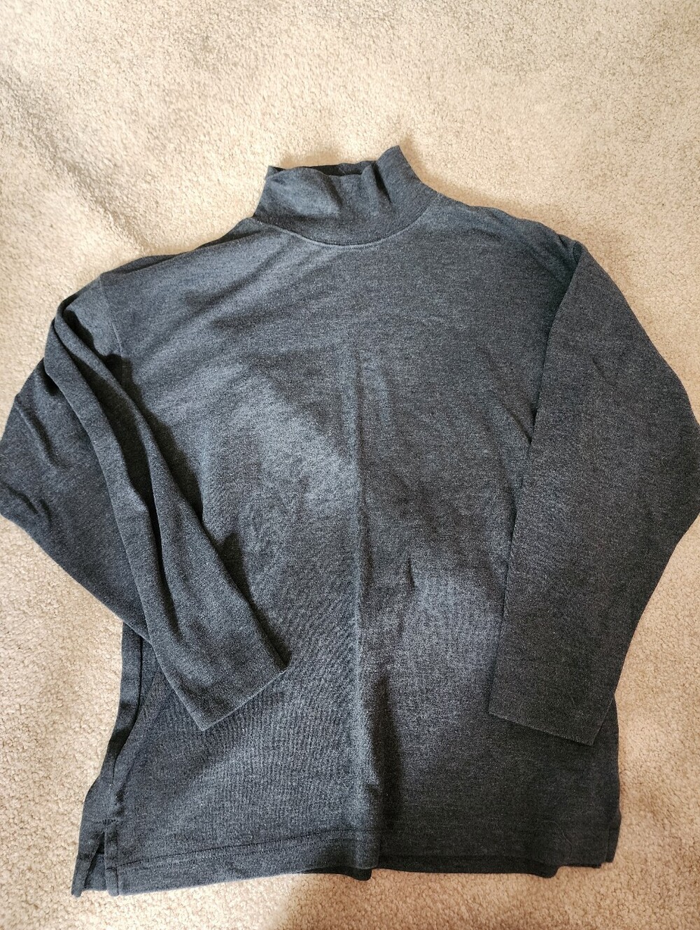 Women's Vintage Dark Gray Turtleneck Sweater - Classic Soft Knit